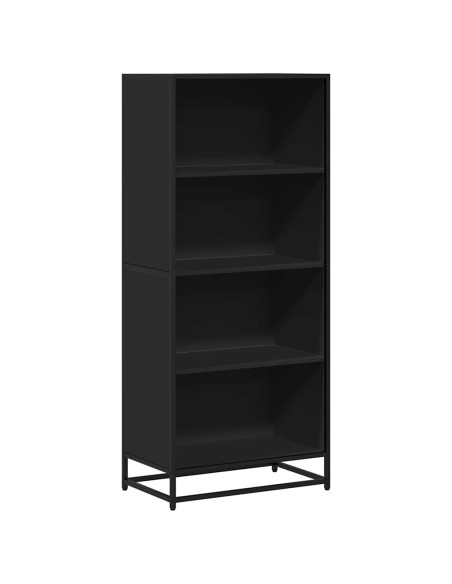Libreria Nera 60x35x139 cm in Truciolato