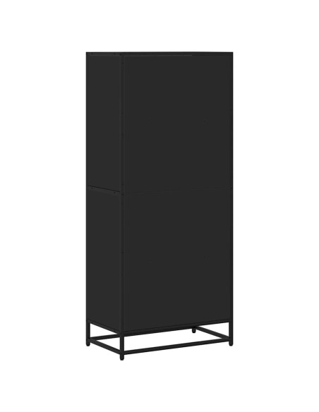 Libreria Nera 60x35x139 cm in Truciolato