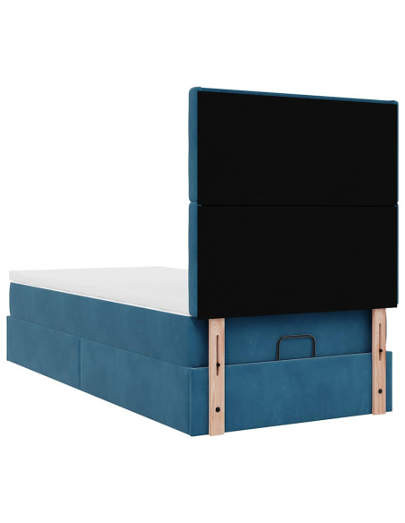 Struttura Letto Pouf con Materassi 80x200 cm Velluto