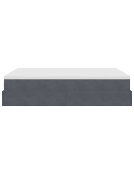 Struttura Letto Pouf con Materasso 140x200 cm in Velluto