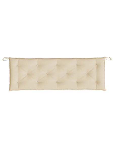 Cuscino per Panca Beige 150x50x7 cm in Tessuto Oxford