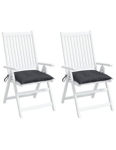 Cuscini per Sedia 2 pz Antracite 40x40x7 cm in Tessuto Oxford