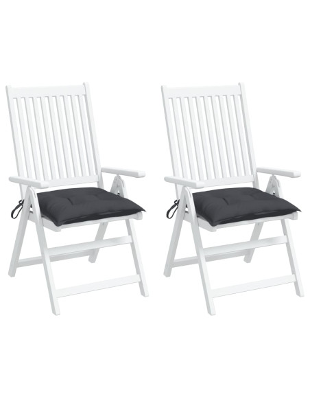 Cuscini per Sedia 2 pz Antracite 40x40x7 cm in Tessuto Oxford
