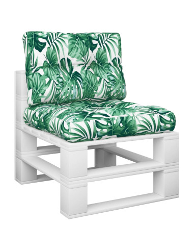 Cuscini per Pallet 2 pz Motivo a Foglie Tessuto