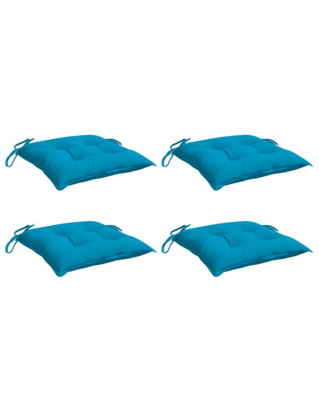 Cuscini per Sedia 4pz Azzurro 40x40x7 cm in Tessuto Oxford