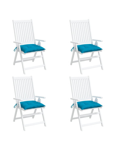 Cuscini per Sedia 4pz Azzurro 40x40x7 cm in Tessuto Oxford