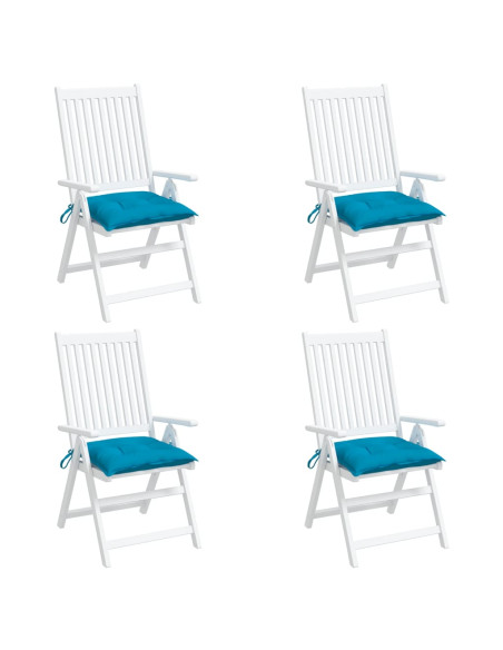 Cuscini per Sedia 4pz Azzurro 40x40x7 cm in Tessuto Oxford