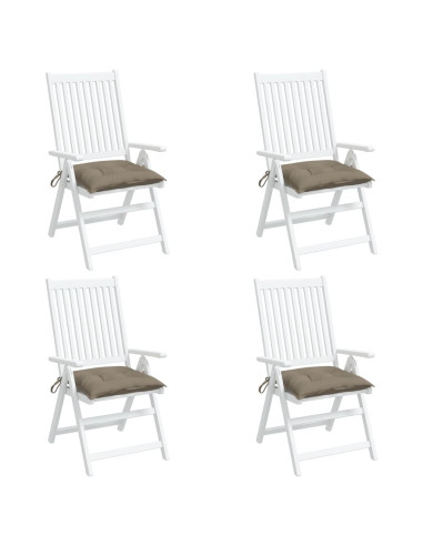 Cuscini per Sedia 4 pz Tortora 40x40x7 cm in Tessuto Oxford