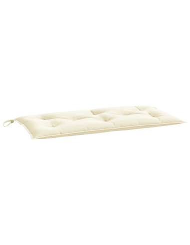 Cuscino per Panca da Giardino Crema 100x50x7 cm Tessuto Oxford
