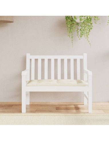 Cuscino per Panca da Giardino Crema 100x50x7 cm Tessuto Oxford