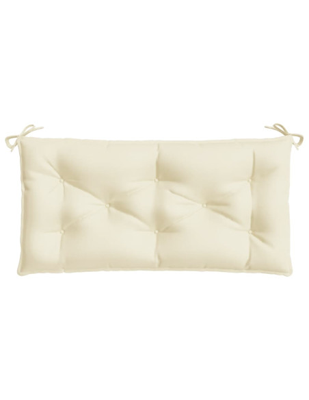 Cuscino per Panca da Giardino Crema 100x50x7 cm Tessuto Oxford