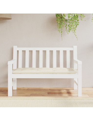 Cuscino per Panca da Giardino Crema 120x50x7 cm Tessuto Oxford
