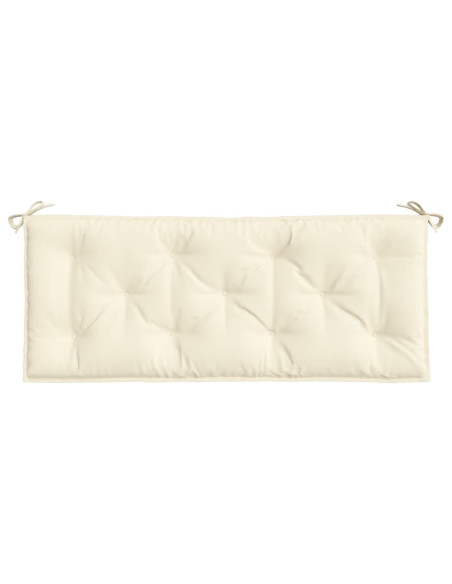 Cuscino per Panca da Giardino Crema 120x50x7 cm Tessuto Oxford