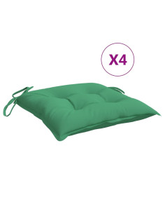Cuscini per Sedia 4 pz Verdi 40x40x7 cm in Tessuto Oxford 2