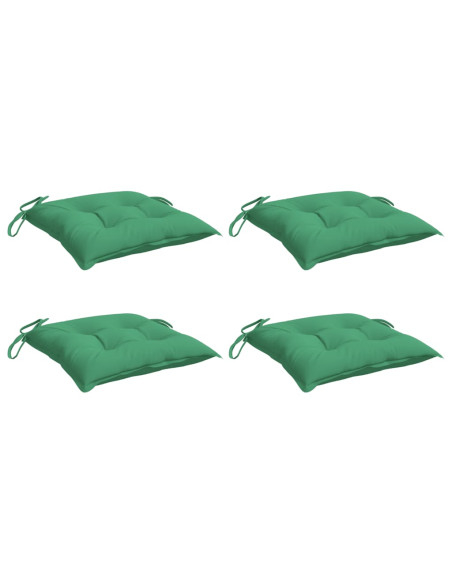 Cuscini per Sedia 4 pz Verdi 40x40x7 cm in Tessuto Oxford
