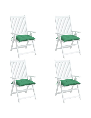 Cuscini per Sedia 4 pz Verdi 40x40x7 cm in Tessuto Oxford