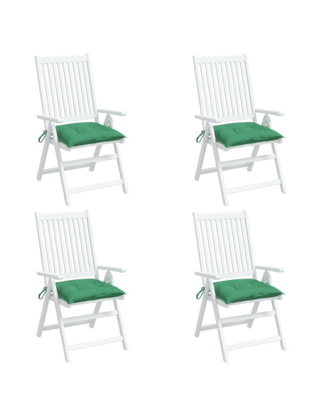 Cuscini per Sedia 4 pz Verdi 40x40x7 cm in Tessuto Oxford