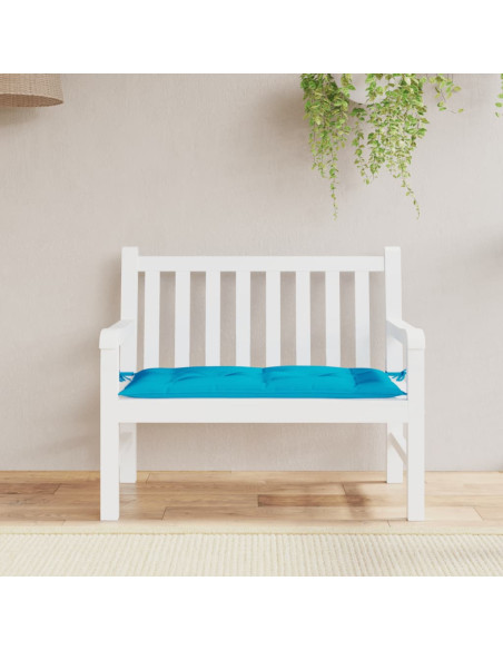 Cuscino per Panca Azzurro 100x50x7 cm in Tessuto Oxford