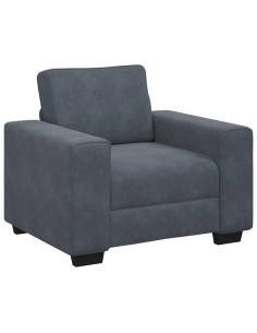 Divano Sedia Grigio Scuro 60 cm Velluto