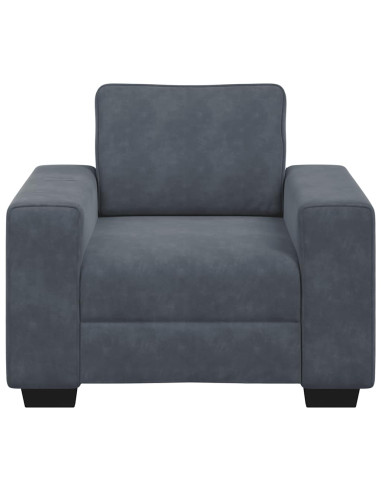 Divano Sedia Grigio Scuro 60 cm Velluto