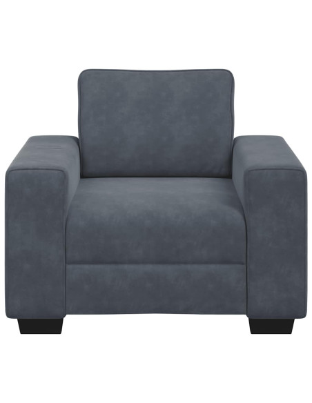 Divano Sedia Grigio Scuro 60 cm Velluto