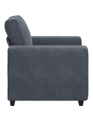 Divano Sedia Grigio Scuro 60 cm Velluto