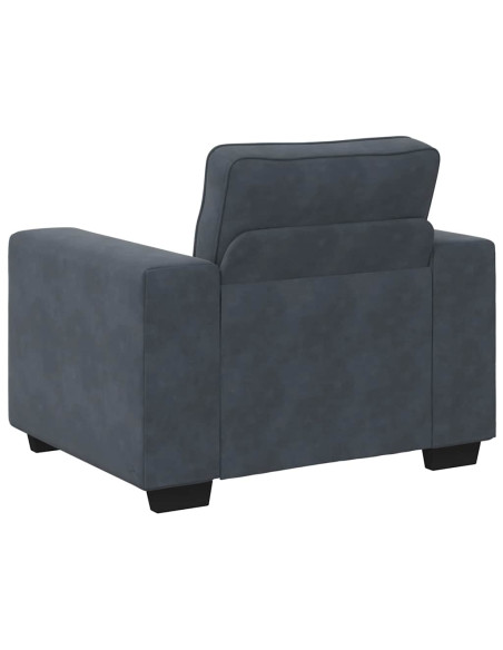 Divano Sedia Grigio Scuro 60 cm Velluto