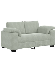 Divano Divanetto Grigio Chiaro 120 cm in Velluto