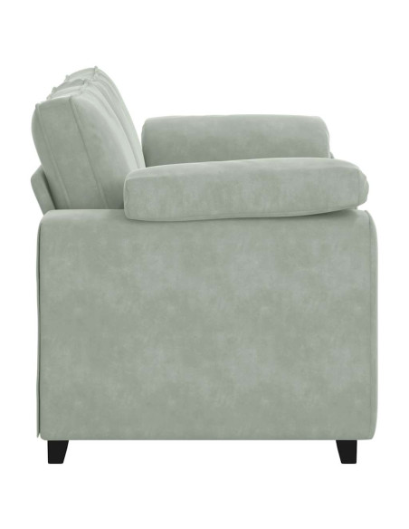 Divano Divanetto Grigio Chiaro 120 cm in Velluto