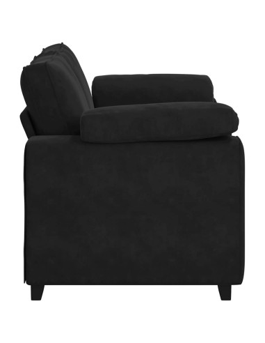 Divano Divanetto Nero 120 cm in Velluto