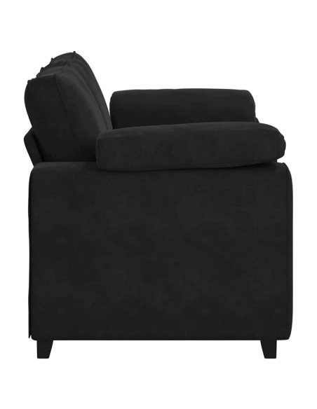 Divano Divanetto Nero 120 cm in Velluto