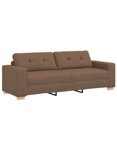 Marrone Tessuto in Poliestere, Struttura in Legno Grande