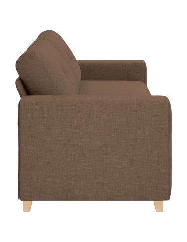 Marrone Tessuto in Poliestere, Struttura in Legno Grande