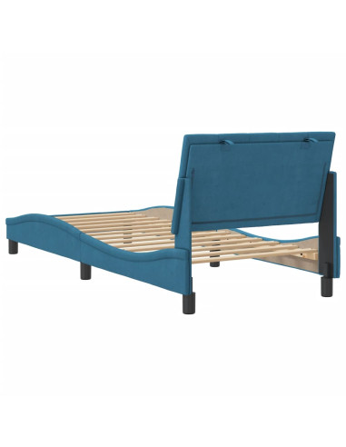 Giroletto senza Materasso Hanko Blu 80x200 cm in Velluto