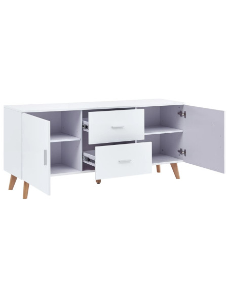 Credenza Bianca 160x40x70 cm in MDF