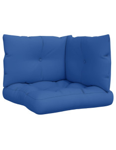 Cuscini per Pallet 3 pz Blu Reale in Tessuto 2