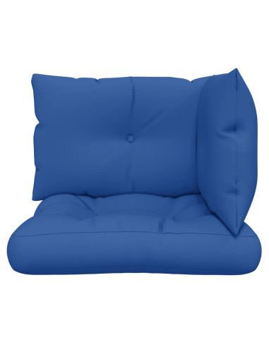 Cuscini per Pallet 3 pz Blu Reale in Tessuto