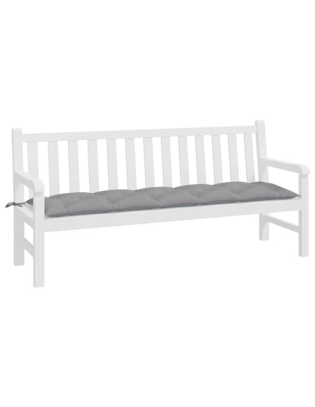 Cuscino per Panca Grigio 180x50x7 cm in Tessuto Oxford