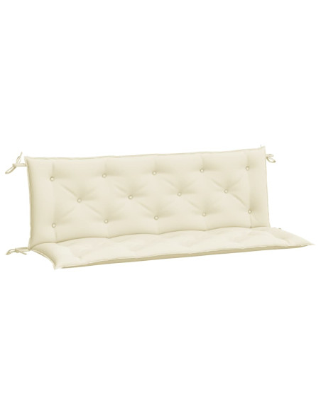 Cuscini Panca Giardino 2pz Bianco Crema 150x50x7 Tessuto Oxford