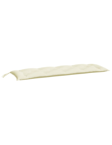Cuscini Panca Giardino 2pz Bianco Crema 150x50x7 Tessuto Oxford