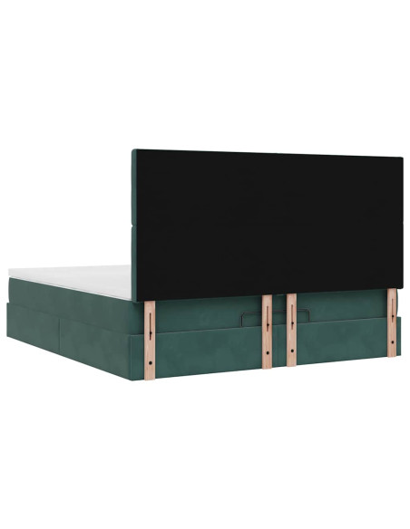 Struttura Letto Pouf con Materassi 160x200 cm Velluto