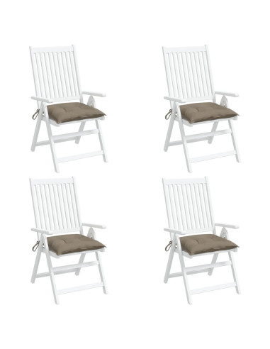 Cuscini per Sedia 4 pz Tortora 50x50x7 cm Tessuto Oxford