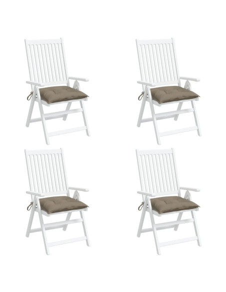 Cuscini per Sedia 4 pz Tortora 50x50x7 cm Tessuto Oxford