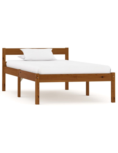 Giroletto senza Materasso Ambrato Legno Massello Pino 90x200 cm