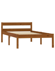 Giroletto senza Materasso Ambrato Legno Massello Pino 90x200 cm 2