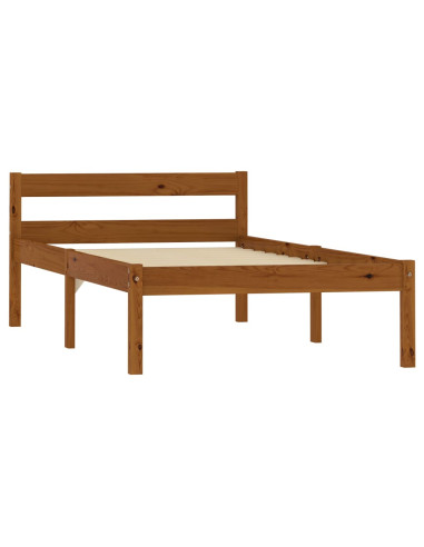 Giroletto senza Materasso Ambrato Legno Massello Pino 90x200 cm