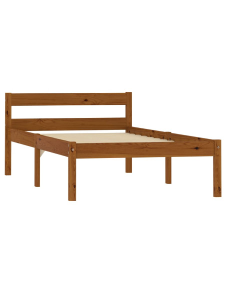 Giroletto senza Materasso Ambrato Legno Massello Pino 90x200 cm