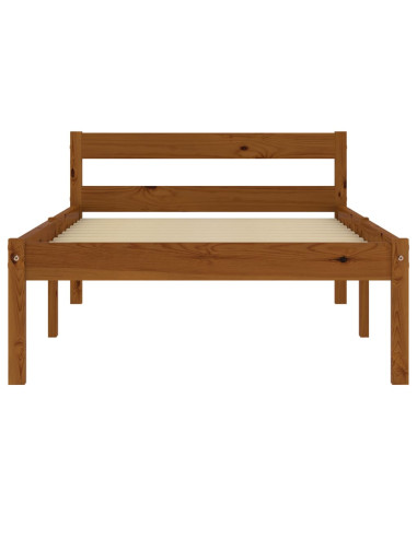 Giroletto senza Materasso Ambrato Legno Massello Pino 90x200 cm