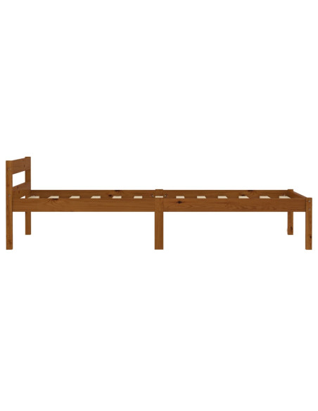 Giroletto senza Materasso Ambrato Legno Massello Pino 90x200 cm