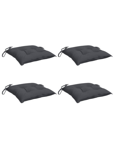 Cuscini per Sedia 4 pz Antracite 50x50x7 cm Tessuto Oxford